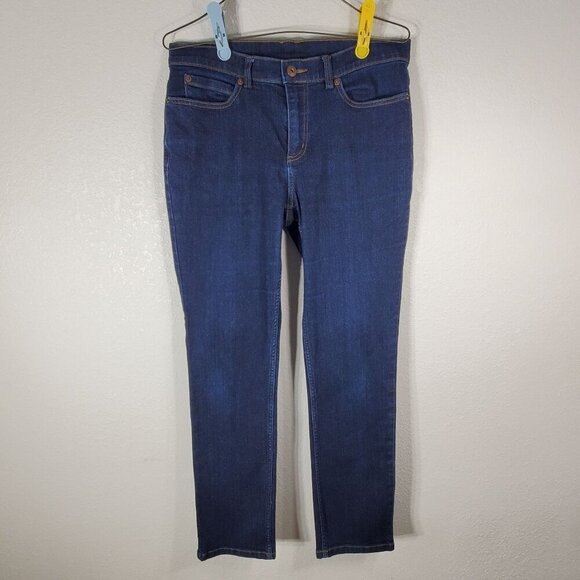 Duluth Trading Co. Blue Denim Womens Straight Leg Jeans 10x31 Cotton Blend - Picture 1 of 11